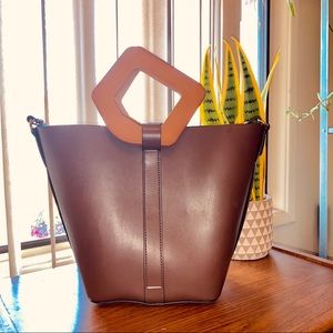 *NEW* ZARA Wood Handled Purse